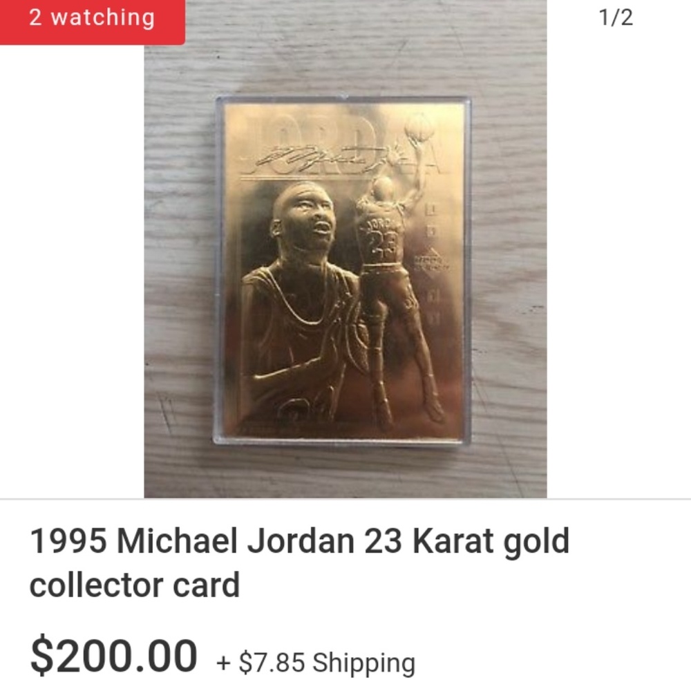 Michael Jordan 23karat Gold Sculptured Card
